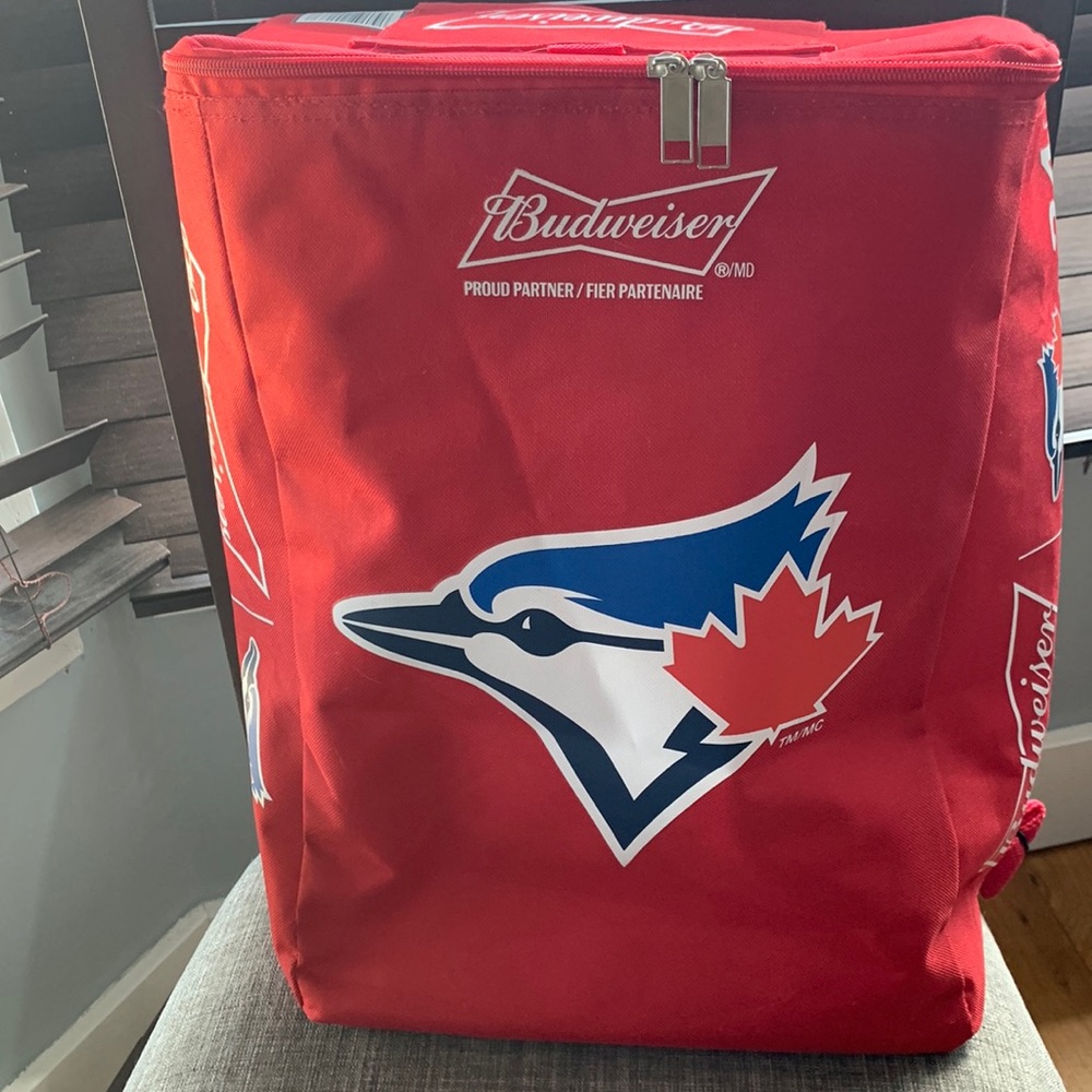 Blue Jays Budweiser 24 can backpack cooler